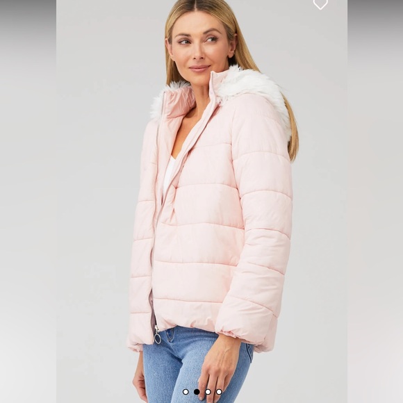 Show Me Your Mumu - Snowbird pink Puffer Jacket In Frosty size small - Picture 7 of 8